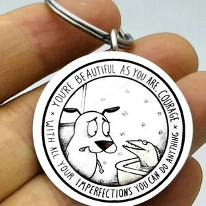 Cowardly Dog Encourage hot funny hot Keychain